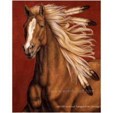 Handmade Animal Painting Running Horse Oil Painting on Canvas for Home Decoration (EAN-233)